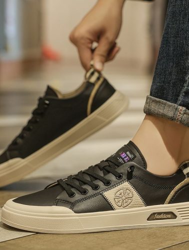 Men's new leather leather light luxury fashion board shoes trend fashion all match small white shoes casual men's shoes